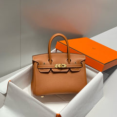 HM BIRKIN 20CM BAG BROWN TOGO LEATHER GOLD HARDWARE