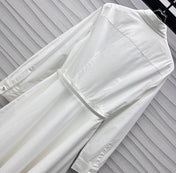 Gucci Midi Dress in White Cotton Poplin