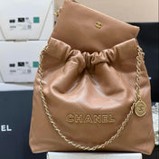 GABRIELLE  HOBO BAG 35 IN CAMEL BROWN GRAINED CALFSKIN