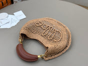 CHLOÉ 25S SUMMER BANANA HOBO BAG 36 IN LIGHT BROWN