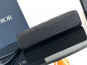 CLUTCH 27 BAG IN BLACK CALFSKIN EMBOSSED LOGO