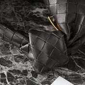 BOTTEGA VENETA 25S MINI JODIE 26 IN CHOCOLATE BROWN CALFSKIN