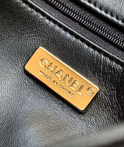 CC 20 SEQUINS FLAP BAG IN BLACK MIX BROWN