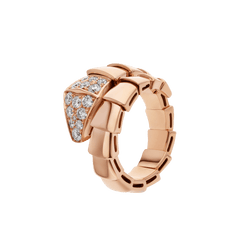 SERPENTI RING PINK GOLD DIAMOND