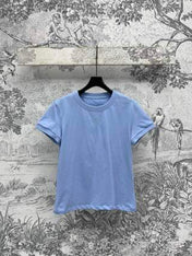 Loewe 25 Hollow Lace Short Sleeves t-shir Cotton