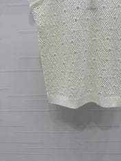 CHANEL SLEEVELESS OPEN-KNIT VEST 274858