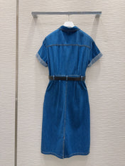 Loewe 2025 Dress Blue Denim Cotton