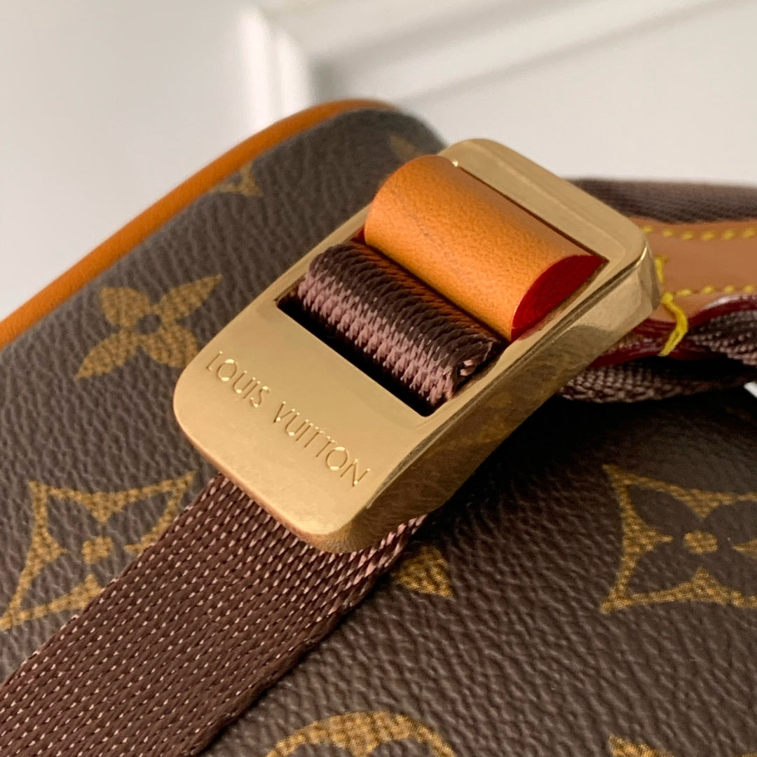 MONTSOURIS CARGO BACKPACK 40 IN BROWN MONOGRAM LAMBSKIN