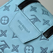 DOPP KIT 28 IN SKY BLUE MONOGRAM SHADOW CALFSKIN EMBOSSED LOGO