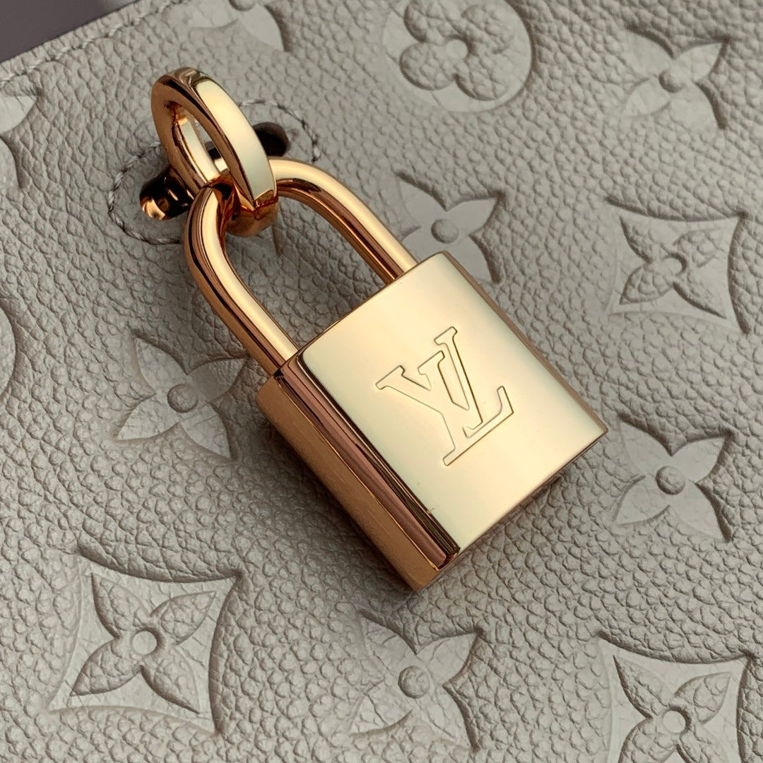 ANYTIME PM 34 IN ASH BROWN MONOGRAM EMPREINTE CALFSKIN