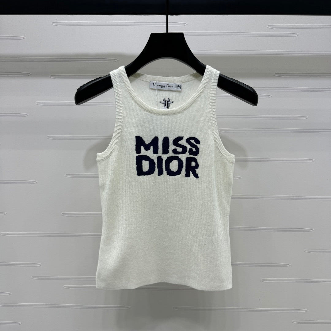 DIOR 25S MISS LETTER KNITTED TANK TOP 264241