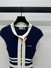 MIU 25S ICE STRIPE KNIT VEST 2264118