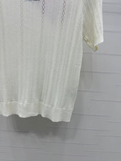 MIU 25S RHINESTONE COLLAR T-SHIRT 264095