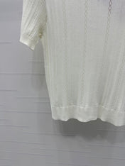MIU 25S RHINESTONE COLLAR T-SHIRT 264095