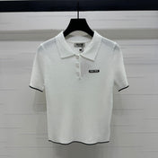 MIUMIU SHORT-SLEEVE KNIT POLO 269424
