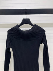 CHANEL 25S KNITTED LONG-SLEEVE DRESS 278