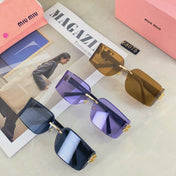 LOGO SQUARE SUNGLASSES 499927 IN METAL