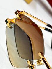 C DE RIMLESS ANGULAR FRAME SUNGLASSES CT0695 IN METAL