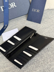 VERTICAL LONG WALLET 19 IN BLACK MONOGRAM OBLIQUE JACQUARD