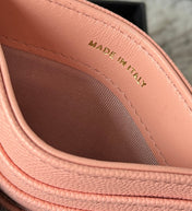 CHANEL 25S CARD HOLDER 11 IN PEACH PINK CAVIAR GOLD HARDWARE