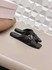 CHLOÉ 26S SANDALS IN BLACK CALFSKIN