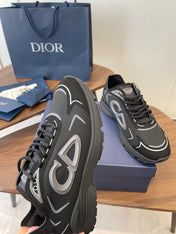 DIOR 26S B30 COUNTDOWN TECH SNEAKER IN BLACK TECHNICAL FABRIC AND SUEDE