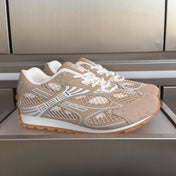 BOTTEGA VENETA 26S SNEAKERS IN BEIGE TPU MATERIAL AND SUEDE