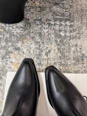 CELINE 26S ANKLE BOOTS 55 MM IN BLACK CALFSKIN