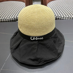 WIDE BRIM HAT MODEL 651949 IN BLACK MESH FABRIC