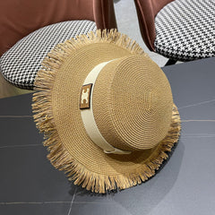 WIDE BRIM HAT MODEL 651885 IN NAUTRAL WOVEN STRAW
