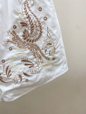 HERMES 25S EMBROIDERED SHORTS 158