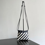BOTTEGA VENETA 25S DUSTBAG 21 IN ZEBRA PATTERN CALFSKIN