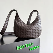 BOTTEGA VENETA 25S VENETO BAG 27 IN DARK BROWN CALFSKIN SILVER HARDWARE