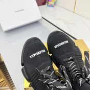 BALENCIAGA 25S SPEED 2.0 LACE-UP SNEAKERS IN BLACK KNITTED STYLE 1