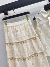 VALENTINO 26S LACE TOP AND SKIRT SET STYLE 29