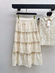 VALENTINO 26S LACE TOP AND SKIRT SET STYLE 29