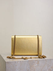 YSL 25S KATE BAG 20 IN GOLD METALLIC CALFSKIN GOLD HARDWARE
