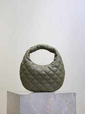 YSL 25S ICARE BABY 17 IN DARK OLIVE QUILTED CALFSKIN GOLD HARDWARE