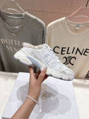 DIOR CHRONO SNEAKER 25S IN WHITE MIX BLUE LAMBSKIN AND MESH FABRIC STYLE 9