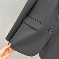 Loewe Striped Suit Jacket Black Cotton