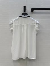 DIOR WHITE RUFFLED SHIRT 264378