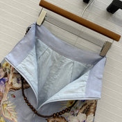 ZIMMER LAVENDER GRAY PATTERNED SHORTS 264427