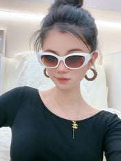 MONTAIGNE SUNGLASS D8620 IN WHITE ACETATE BROWN LENSES