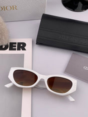 MONTAIGNE SUNGLASS D8620 IN WHITE ACETATE BROWN LENSES