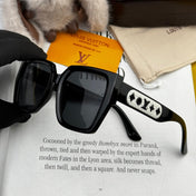 SQUARE SUNGLASS L6133 IN ACETATE FRAME EMBOSSED LOGO