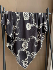 CHANEL 25S SCARF 140 IN CASHMERE SILK 733891