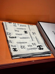 CHANEL 25S SCARF 140 IN CASHMERE SILK 733896
