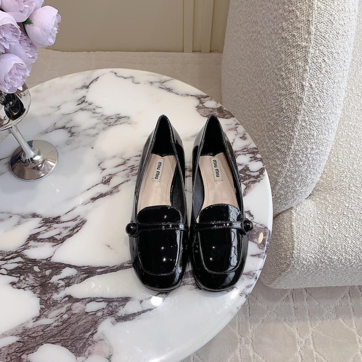Black Loafer Shoes Sheepskin
