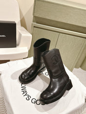 CC SHORT BOOTS BROWN CALFSKIN