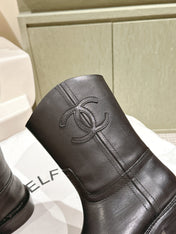CC SHORT BOOTS BROWN CALFSKIN